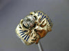 ANTIQUE .55CT OLD MINE DIAMOND & AAA ENAMEL 14K YELLOW GOLD BPOE MENS RING 26357