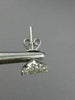 ESTATE 1.49CT DIAMOND 18KT WHITE GOLD CLUSTER TEAR DROP PEAR SHAPE STUD EARRINGS