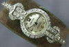 ANTIQUE CROTON .72CT OLD MINE DIAMOND 14KT WHITE GOLD 3D ART DECO WATCH #2208