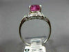 ANTIQUE 3.31CT OLD MINE DIAMOND & AAA PINK SAPPHIRE PLATINUM FILIGREE RING 21234