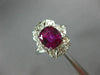 ANTIQUE 3.31CT OLD MINE DIAMOND & AAA PINK SAPPHIRE PLATINUM FILIGREE RING 21234
