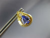 ESTATE 1.36CT DIAMOND PEAR TANZANITE 14K YELLOW GOLD POST FILIGREE EARRINGS 9762