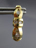 ESTATE .72CT ROUND DIAMOND 14K YELLOW GOLD CLASSIC CHANNEL HUGGIE EARRINGS #6168