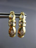 ESTATE .72CT ROUND DIAMOND 14K YELLOW GOLD CLASSIC CHANNEL HUGGIE EARRINGS #6168