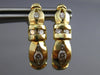 ESTATE .72CT ROUND DIAMOND 14K YELLOW GOLD CLASSIC CHANNEL HUGGIE EARRINGS #6168