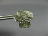 ESTATE LARGE .81CT DIAMOND 18KT WHITE GOLD 3D CLASSIC FLOWER CLIP ON EARRINGS