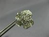 ESTATE LARGE .81CT DIAMOND 18KT WHITE GOLD 3D CLASSIC FLOWER CLIP ON EARRINGS