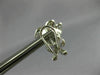 ESTATE LARGE .81CT DIAMOND 18KT WHITE GOLD 3D CLASSIC FLOWER CLIP ON EARRINGS