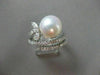 ANTIQUE 1.10CT DIAMOND 10MM SOUTH SEA PEARL 14KT WHITE GOLD COCKTAIL RING #22918