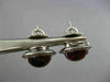 ESTATE LARGE 8.05CT DIAMOND & CABOCHON TOURMALINE 14KT WHITE GOLD HALO EARRINGS