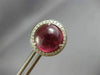 ESTATE LARGE 8.05CT DIAMOND & CABOCHON TOURMALINE 14KT WHITE GOLD HALO EARRINGS