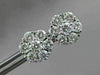 ESTATE LARGE 2.17CT DIAMOND 14KT WHITE GOLD FLOWER CLUSTER EARRINGS CUTE! #2860