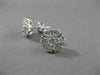 ESTATE LARGE 2.17CT DIAMOND 14KT WHITE GOLD FLOWER CLUSTER EARRINGS CUTE! #2860