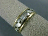 ANTIQUE .35CT DIAMOND 14K WHITE YELLOW GOLD FILIGREE ETERNITY WEDDING RING 21370