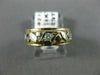 ANTIQUE .35CT DIAMOND 14K WHITE YELLOW GOLD FILIGREE ETERNITY WEDDING RING 21370