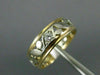 ANTIQUE .35CT DIAMOND 14K WHITE YELLOW GOLD FILIGREE ETERNITY WEDDING RING 21370