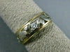 ANTIQUE .35CT DIAMOND 14K WHITE YELLOW GOLD FILIGREE ETERNITY WEDDING RING 21370