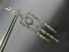 ESTATE LARGE 1.13CT DIAMOND 18KT WHITE GOLD MILGRAIN LEVERBACK HANGING EARRINGS