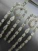 ESTATE LARGE 1.13CT DIAMOND 18KT WHITE GOLD MILGRAIN LEVERBACK HANGING EARRINGS