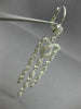 ESTATE LARGE 1.13CT DIAMOND 18KT WHITE GOLD MILGRAIN LEVERBACK HANGING EARRINGS