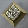 ANTIQUE LARGE .50CT DIAMOND 14K WHITE & YELLOW GOLD 3D CLASSIC PYRAMID RING #129