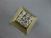 ANTIQUE LARGE .50CT DIAMOND 14K WHITE & YELLOW GOLD 3D CLASSIC PYRAMID RING #129