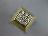 ANTIQUE LARGE .50CT DIAMOND 14K WHITE & YELLOW GOLD 3D CLASSIC PYRAMID RING #129