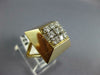 ANTIQUE LARGE .50CT DIAMOND 14K WHITE & YELLOW GOLD 3D CLASSIC PYRAMID RING #129