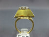 ANTIQUE LARGE .50CT DIAMOND 14K WHITE & YELLOW GOLD 3D CLASSIC PYRAMID RING #129