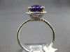 2.81CT DIAMOND & AAA AMETHYST 14KT WHITE GOLD OVAL & ROUND HALO ENGAGEMENT RING