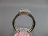 .95CT DIAMOND 18KT WHITE GOLD 3D HEART SHAPE & ROUND DOUBLE HALO ENGAGEMENT RING