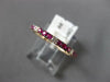 .39CT DIAMOND & AAA RUBY 14KT ROSE GOLD ROUND 2MM SEMI ETERNITY ANNIVERSARY RING