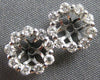 ESTATE .34CT DIAMOND 18KT WHITE GOLD CLASSIC ROUND SHARED PRONG EARRING JACKETS