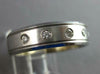 WIDE .20CT DIAMOND 14KT WHITE GOLD ROUND 5 STONE MATTE & SHINY ANNIVERSARY RING