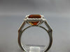 LARGE 7.96CT DIAMOND & AAA CITRINE 14KT WHITE GOLD CUSHION & ROUND HALO FUN RING