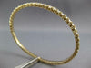 3CT DIAMOND 14KT YELLOW GOLD CLASSIC 3MM SEMI ETERNITY FLEXIBLE BANGLE BRACELET