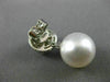ESTATE LARGE 1.56CT DIAMOND & AAA SOUTH SEA PEARL 18K WHITE GOLD ETOILE EARRINGS