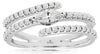 ESTATE .57CT DIAMOND 14KT WHITE GOLD 3D ROUND & MARQUISE CRISS CROSS LOVE RING