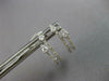 .30CT DIAMOND 14KT WHITE GOLD 3D ROUND & PEAR SHAPE DOUBLE LEAF HANGING EARRINGS