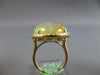EXTRA LARGE 15.73CT DIAMOND & AAA AUSTRALIAN OPAL 14KT YELLOW GOLD OVAL FUN RING