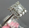 .31CT DIAMOND 18K WHITE GOLD ROUND & PRINCESS SQUARE LOW PROFILE ENGAGEMENT RING