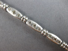 1.80CT DIAMOND 14KT WHITE GOLD PAST PRESENT FUTURE MATTE & SHINY TENNIS BRACELET