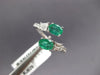 1.19CT DIAMOND & AAA EMERALD 14KT WHITE GOLD 3D OVAL ROUND & BAGUETTE SNAKE RING
