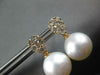 .54CT DIAMOND & AAA SOUTH SEA PEARL 18KT ROSE GOLD 3D TEAR DROP HANGING EARRINGS