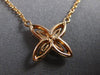 .35CT DIAMOND 18KT ROSE GOLD 3D ROUND & MARQUISE FLOWER BUTTERFLY LOVE NECKLACE