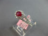 93CT DIAMOND & AAA RUBY 14KT WHITE GOLD 3D CLASSIC OVAL & ROUND HALO LOVE RING