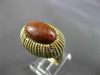 ANTIQUE WIDE & LARGE AAA GOLDSTONE 14KT YELLOW GOLD 3D SOLITAIRE FUN RING #24322