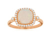 1.58CT DIAMOND & AAA OPAL 14K ROSE GOLD CUSHION & ROUND SQUARE FILIGREE FUN RING