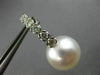 ESTATE LARGE .72CT DIAMOND & AAA SOUTH SEA PEARL 18K WHITE GOLD 5 STONE EARRINGS