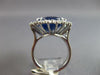 CERTIFIED LARGE 22.6CT DIAMOND & AAA CEYLON SAPPHIRE PLATINUM 3D ENGAGEMENT RING